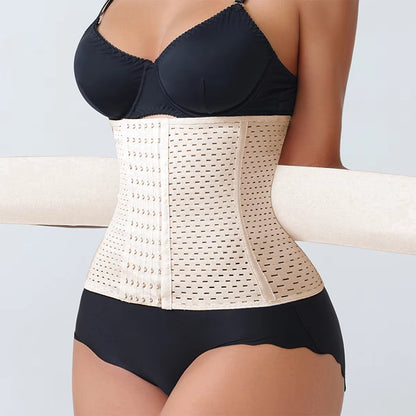 New Adjustable Waist Trainer for Women Double Belts Neoprene Corset with Zipper Workout Cincher for Tummy Control & Back Support